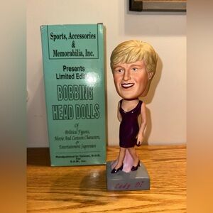 Lady Di‎ Bobblehead In Purple Dress By SAMS Bobbing Head Dolls 9”